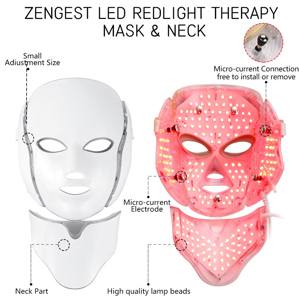 ny Red Light Therapy Face LED Face Mask Lys Therapy Mask for Facial Skin Care US