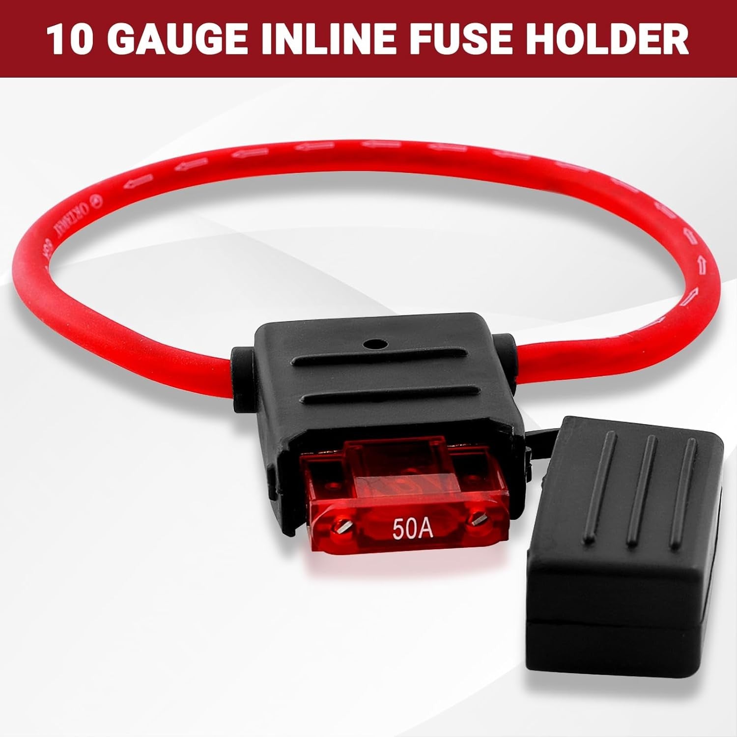 new 10 Gauge Inline Fuse Holder: 12V-32V with 50 AMP Maxi Blade Fuses &... 07FC0E-D4 - KOEEK