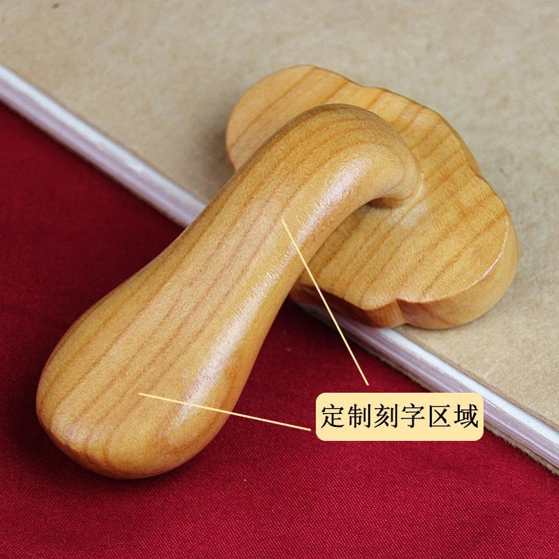 1Pc Peach Wood Wood Carving Ruyi Arts Crafts Ornament Decoration Pendant Tassels 07FC0E-D4 - KOEEK