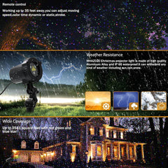 Christmas Laser Lights, Outdoor Garden Laser Lights Projector with Moving RGB... 07FC0E-D4 - KOEEK