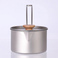 Portable Titanium Camping Pot Hanging Pot Detachable Handle Camping Cookware 07FC0E-D4 - KOEEK