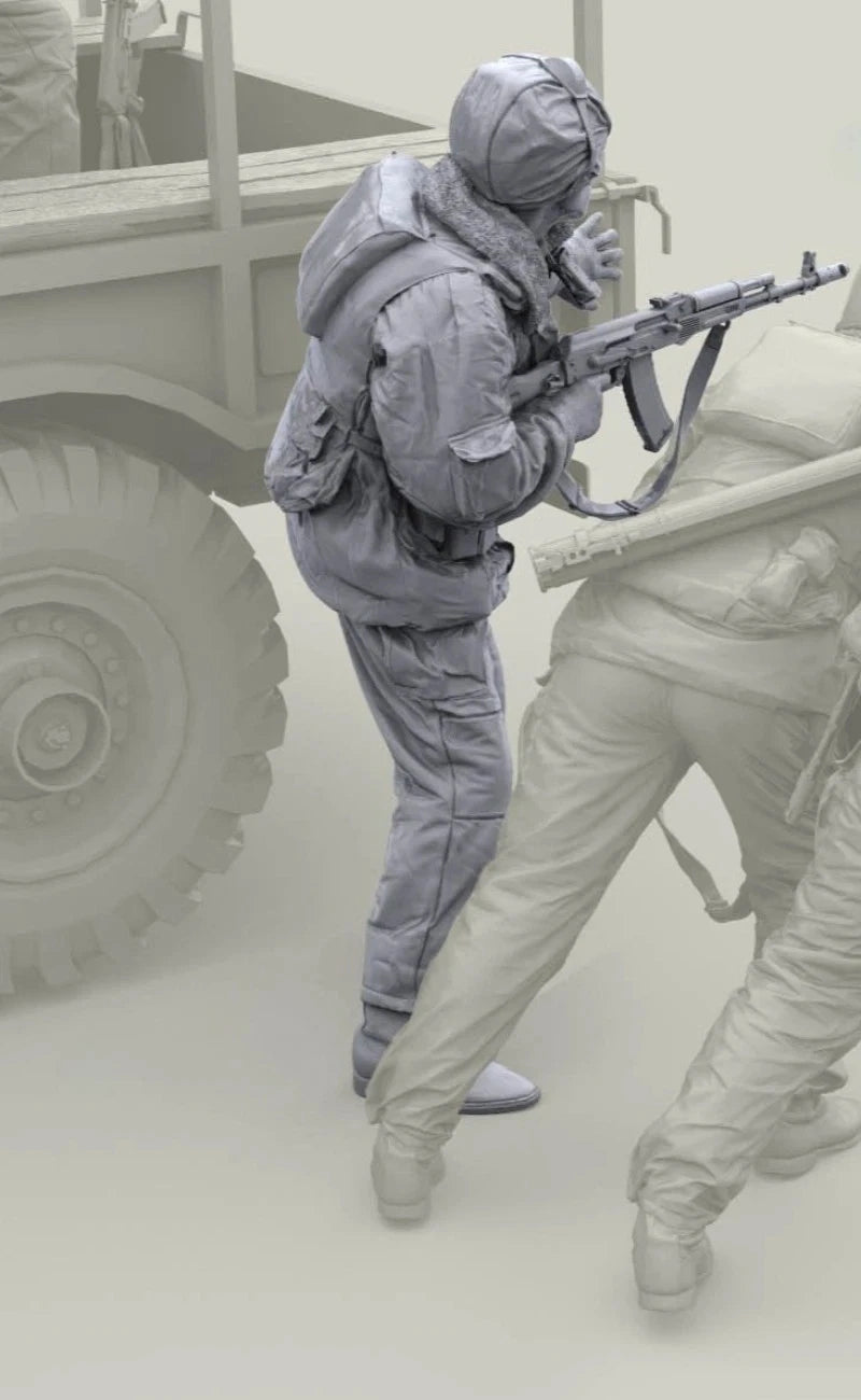 1/16 Resin Figure Model Kit Russian Internal Troops Unassembled Unpainted 07FC0E-D4 - KOEEK