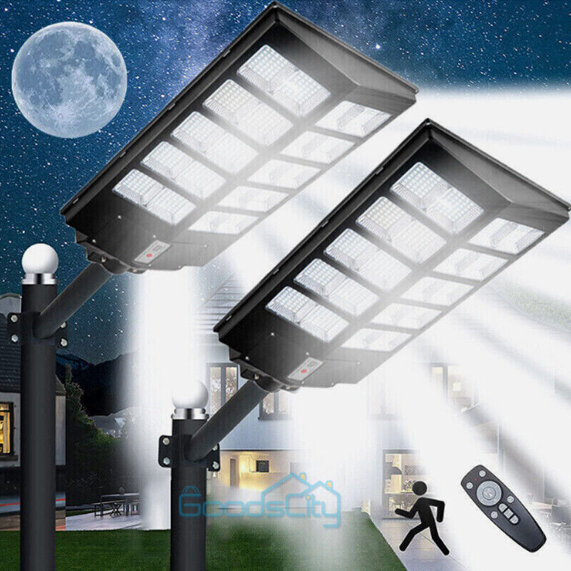 ny kommerciel LED Solar Street Flood Light Udendørs Dusk To Dawn Big Road Væglampe