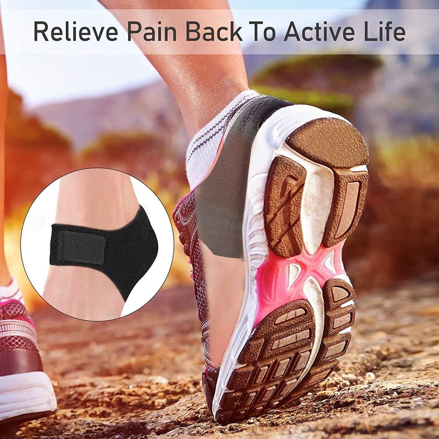 new Plantar Fasciitis Heel Cups for Pain 【Updated M 5-8 W 6-9.5, Black