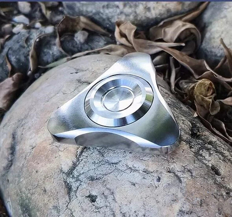 EDC Hand Spinner Adult Fidget Toys Stainless Steel Triangle Fidget Spinner Toy 07FC0E-D4 - KOEEK