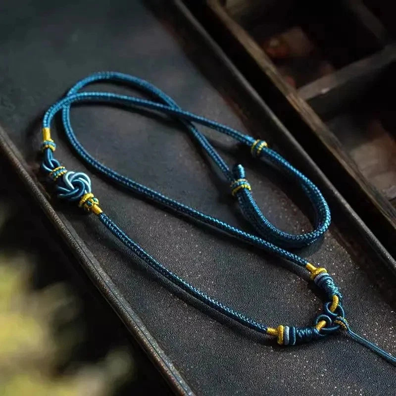 Exquisitely Tibetan Hand-woven Necklace Rope Amulet Thangka Pendant Accessories 07FC0E-D4 - KOEEK