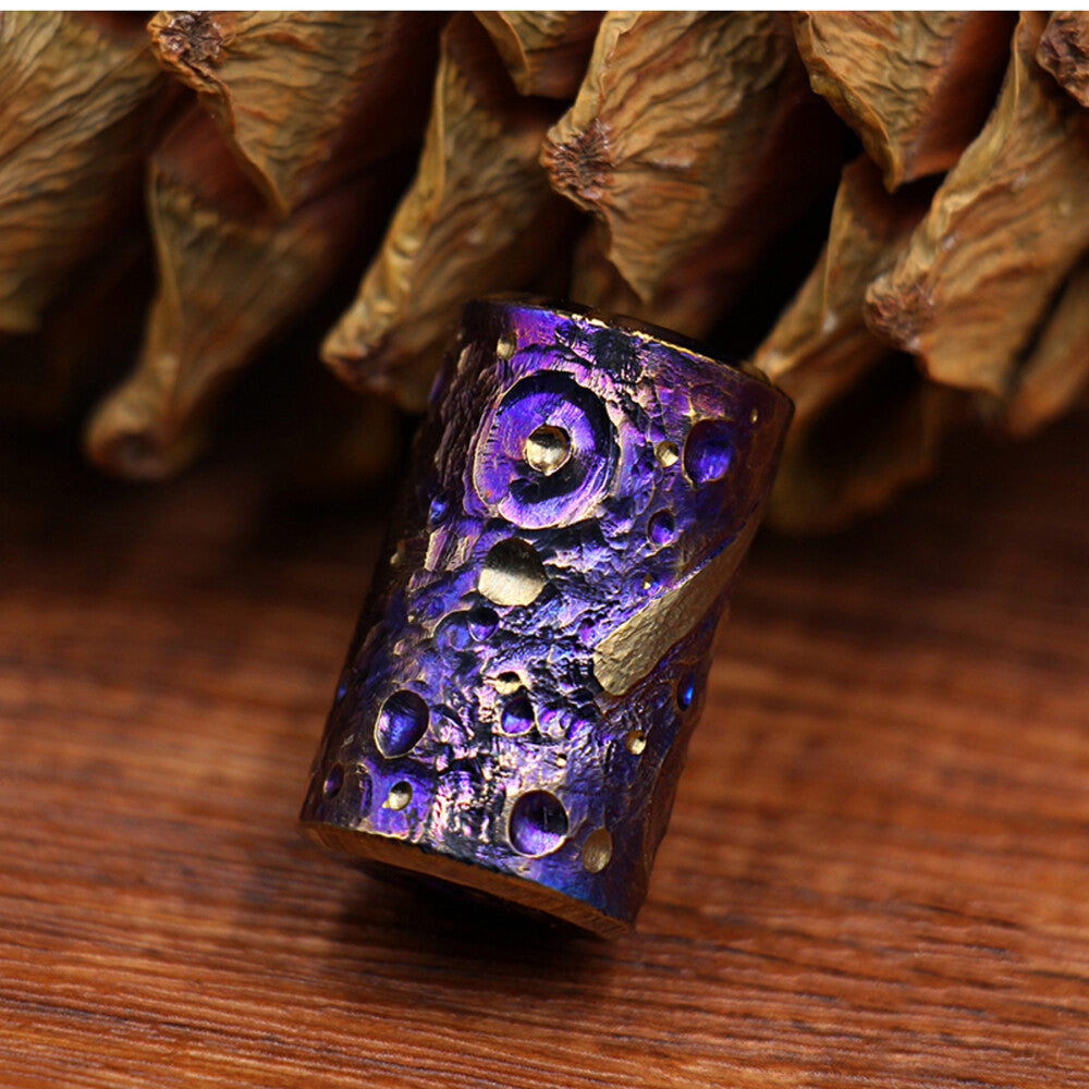 Titanium Knife Lanyard Bead Paracord Necklace Pendant Bracelet Bead EDC Handmade 07FC0E-D4 - KOEEK