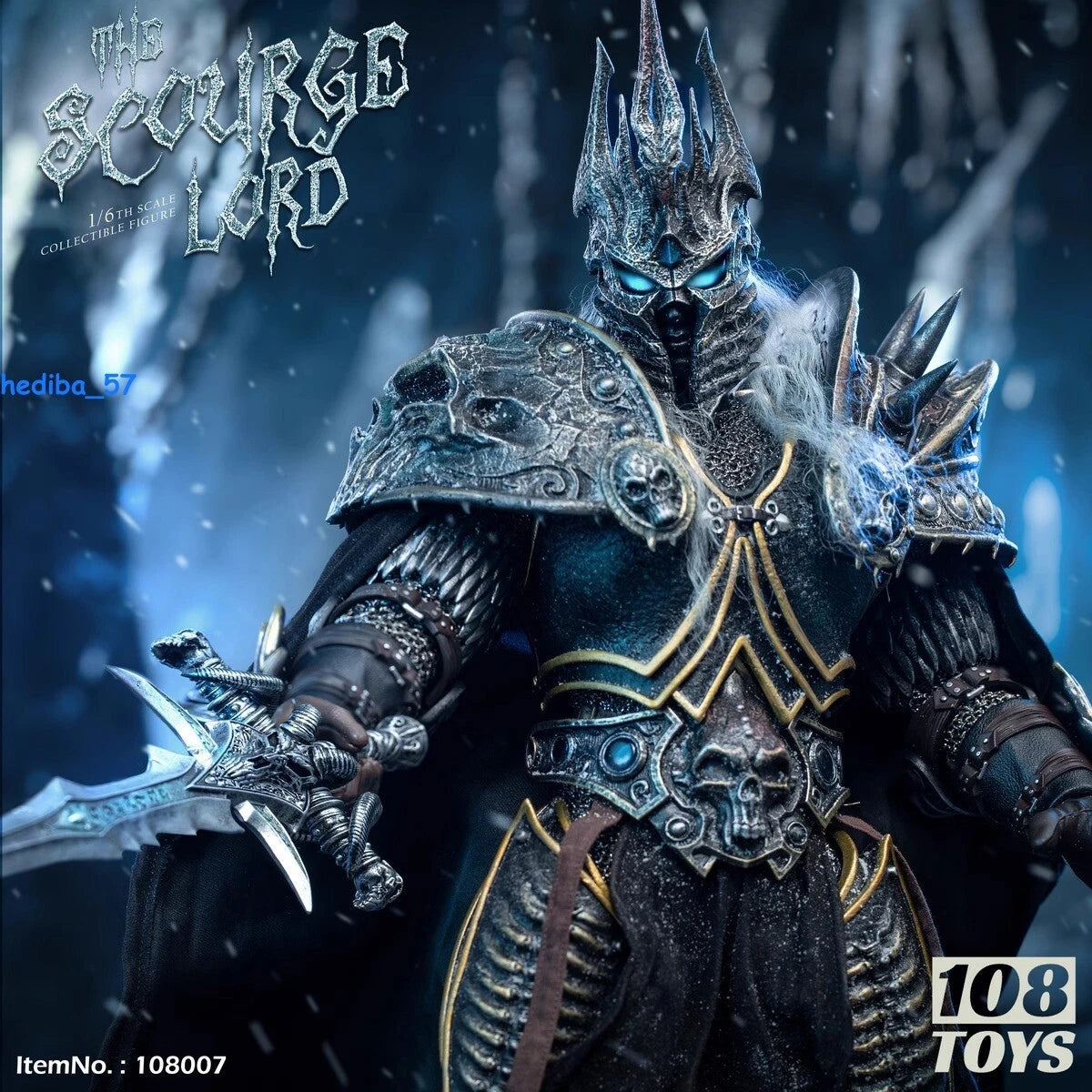 108Toys WOW Lich King 1/6 Action Figure Collection Model LED Eyes INSTOCK 07FC0E-D4 - KOEEK