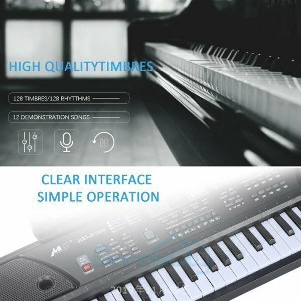 nytt Smart Digital Piano Keyboard 61 Key - Bærbart elektronisk instrument med mikrofon