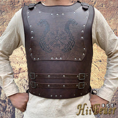 Adjustable Viking Warrior Armor Embossed Larp Outfit Medieval Vest Halloween Cos 07FC0E-D4 - KOEEK