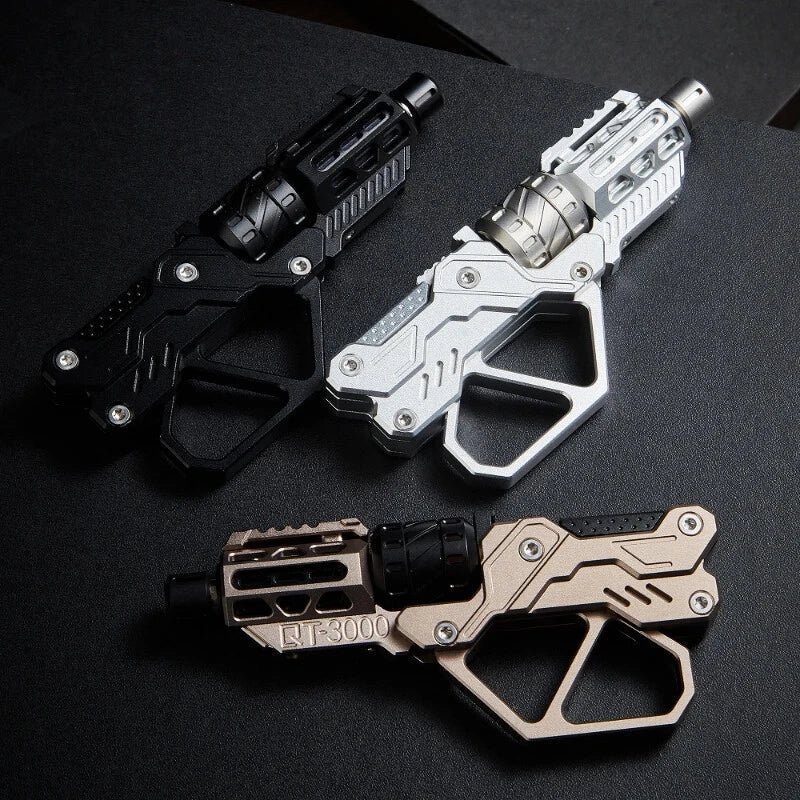 EDC Toy QT-3000 Revolver Push Slider Gun Spinner Button Fingertip Gyro 07FC0E-D4 - KOEEK
