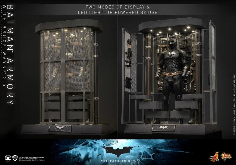 IN STOCK Hot Toys MMS750 The Dark Knight 1/6 Batman Armory with Bruce Wayne 2.0 HOT_TOYS - KOEEK
