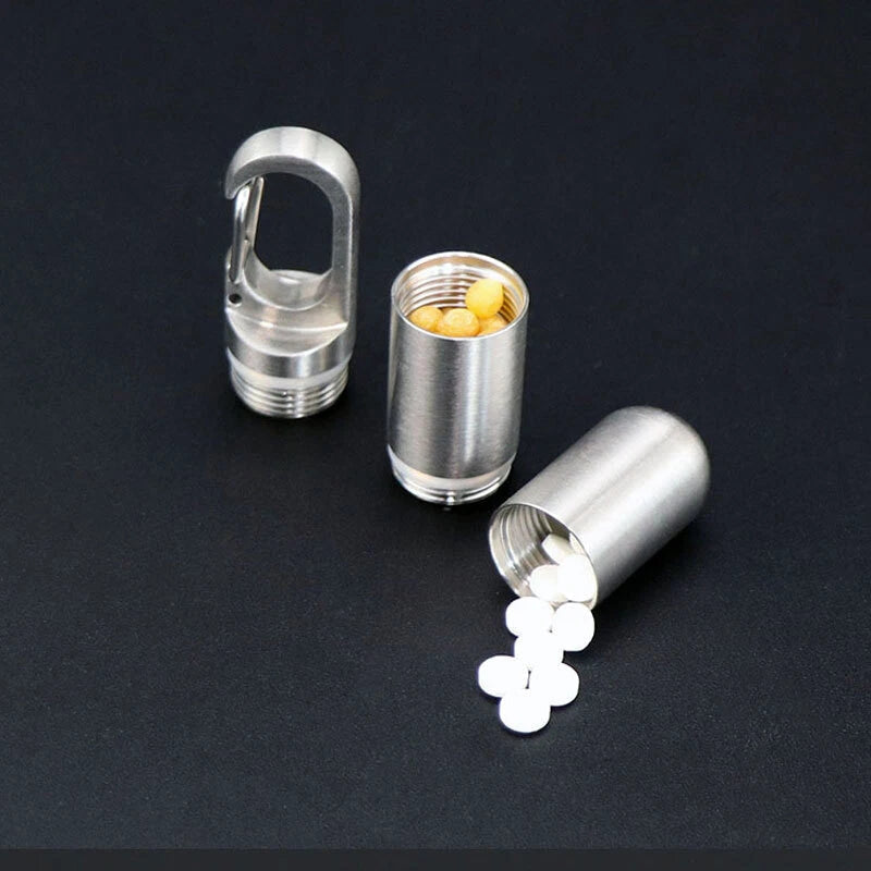 Outdoor Multilayer Waterproof Pill Case Key Chain Capsule Seal Container Box EDC 07FC0E-D4 - KOEEK