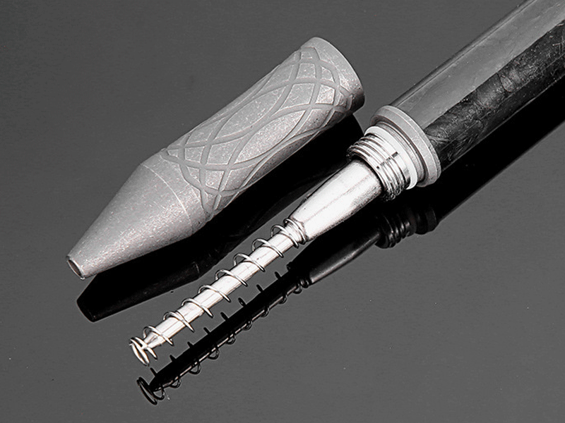 Titanium Carbon Fiber Pocket Ballpoint Pen Working Signature Pen Outdoor EDC 07FC0E-D4 - KOEEK