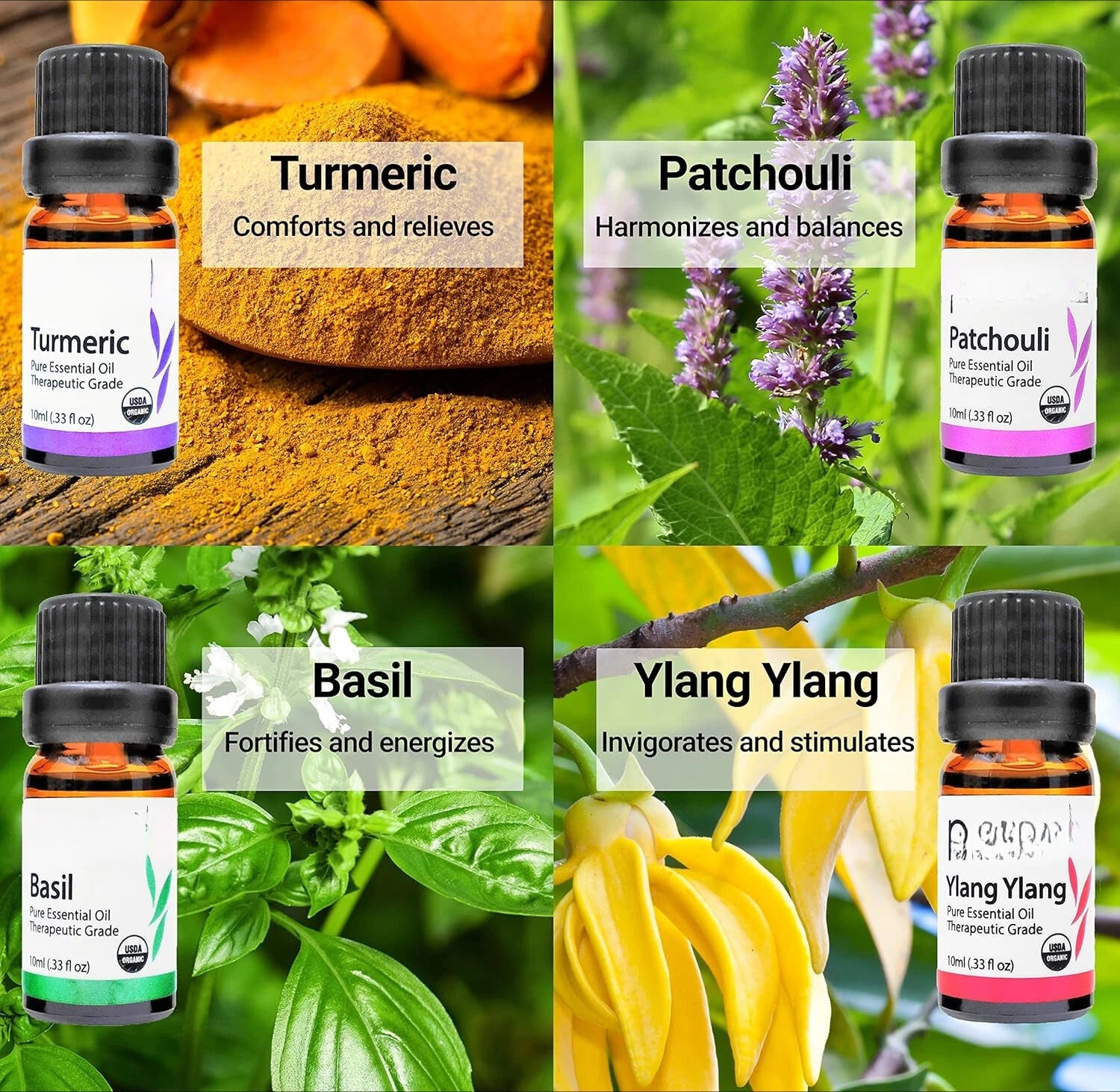 Organic Essential Oil Set - 16x 10mL Wooden Box Aromatherapy Gift Set 07FC0E-D4 - KOEEK