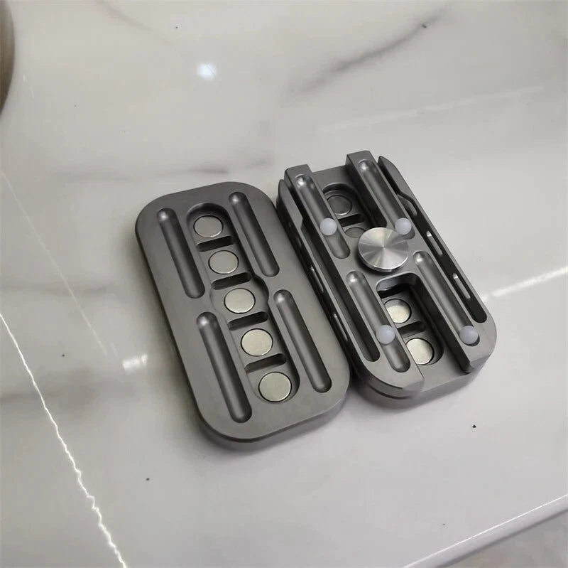 EDC Titanium Alloy Fidget Slider Fashion Adult Metal Three-Layer Fidget Toy Gift 07FC0E-D4 - KOEEK