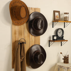 new Taozun Cowboy Hat Rack 4 Pack Wall Mount Black Hooks for Display TAOZUN - KOEEK