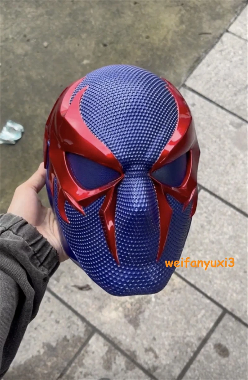 Marvels Spider-man 2099 Helmet 1:1 Wearable FRP Mask Halloween Cosplay Prop Gift 07FC0E-D4 - KOEEK