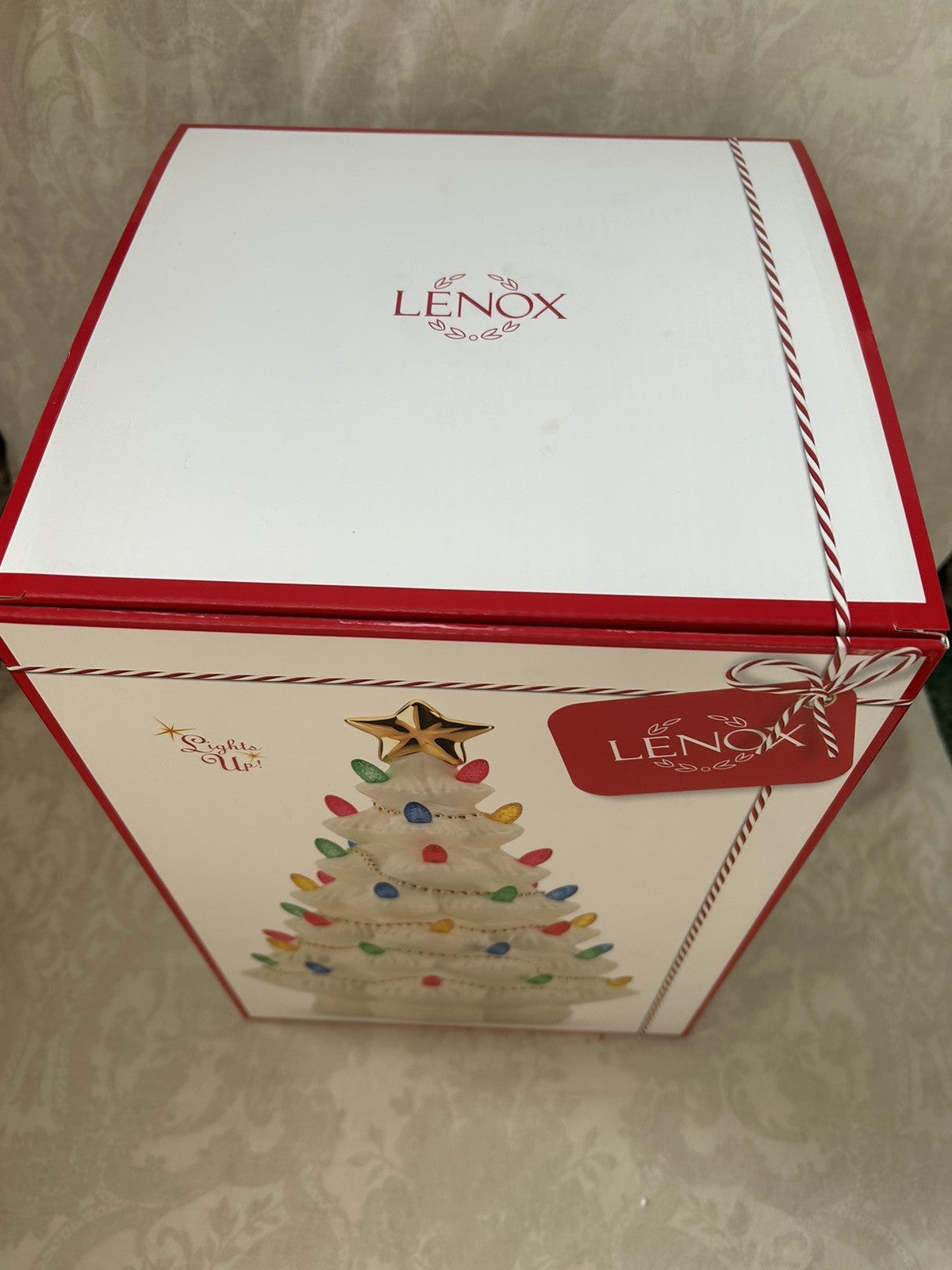 LENOX Holiday Christmas Treasure Traditions Lighted Tree Ivory White 11.5" 07FC0E-D4 - KOEEK