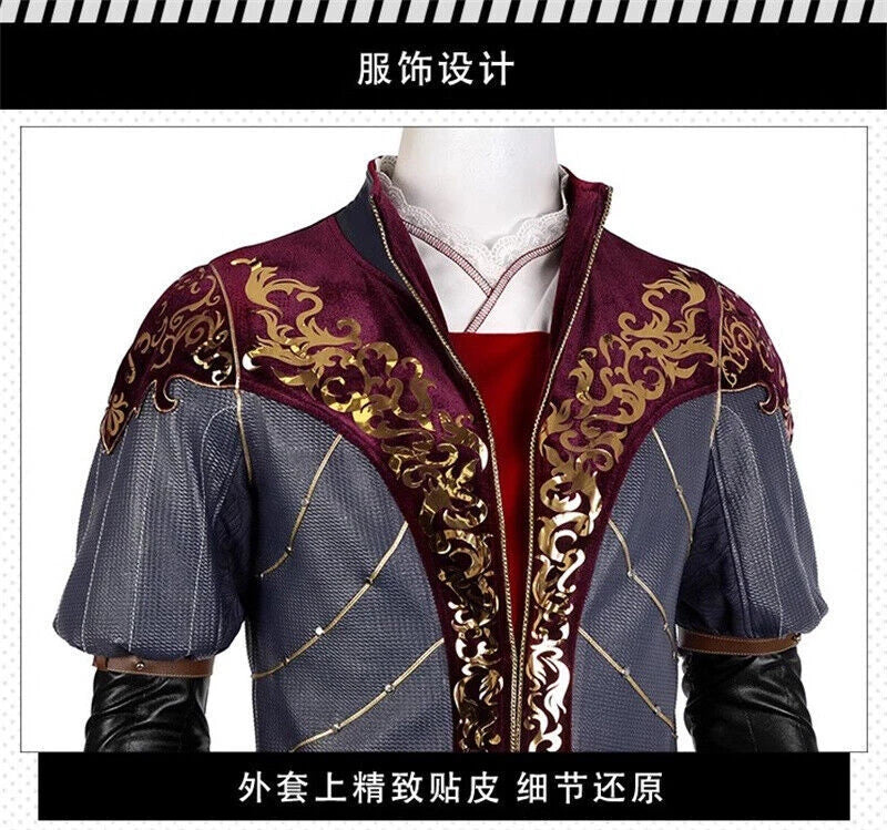 Baldur's Gate 3 Astarion Cosplay Carnival Outfits Middle Ages Game Costumes Suit 07FC0E-D4 - KOEEK