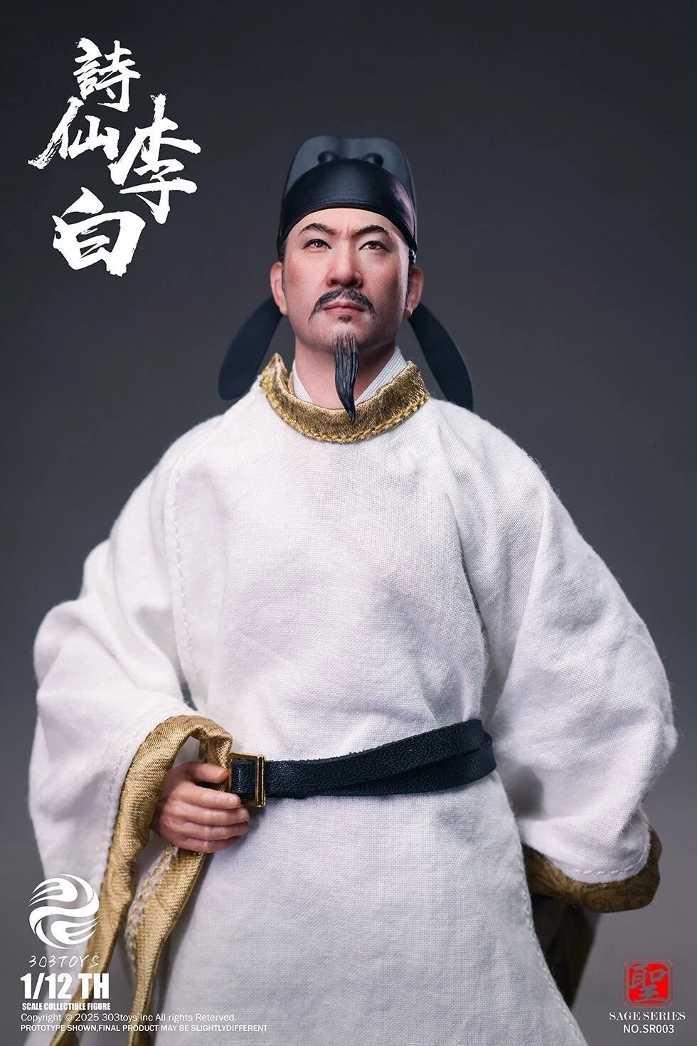 303TOYS SR003B Tang Poet Immortal Romantic Li Bai 1/12 Action Figures Model Doll 07FC0E-D4 - KOEEK