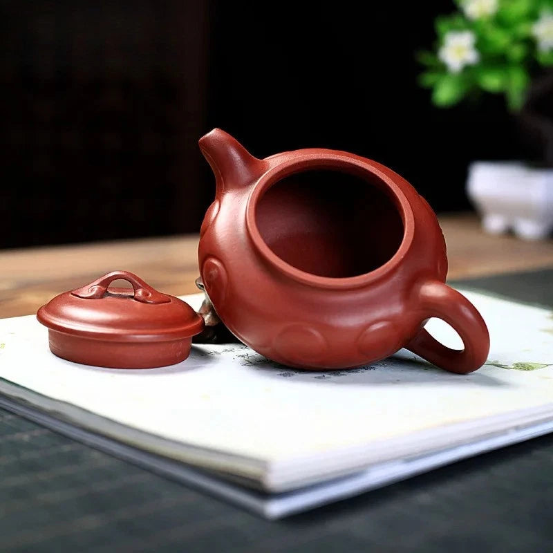 200ml Yixing Purple Clay Handmade Ruyi Teapot Kettle with Filter Kungfu Teaware 07FC0E-D4 - KOEEK