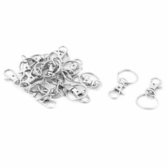 Lobster Buckle Metal Split Ring Clip Hook Keyring Swivel Clasp Keychain 15pcs 07FC0E-D4 - KOEEK