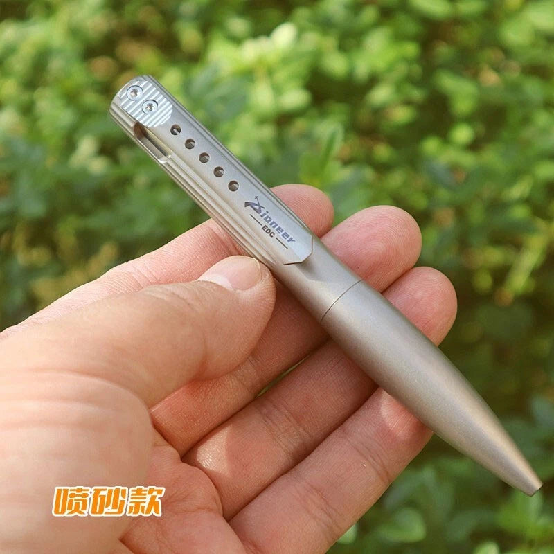 Titanium Alloy Ballpoint Pen Business Office Signature Pen EDC Pocket Multi Tool 07FC0E-D4 - KOEEK