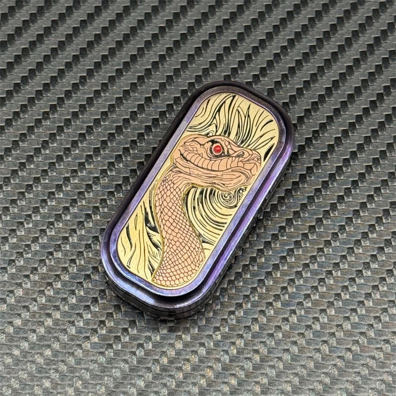 Personalized Snake Haptic Slider Titanium Alloy EDC Fidget Toy Stress Relief Hot 07FC0E-D4 - KOEEK
