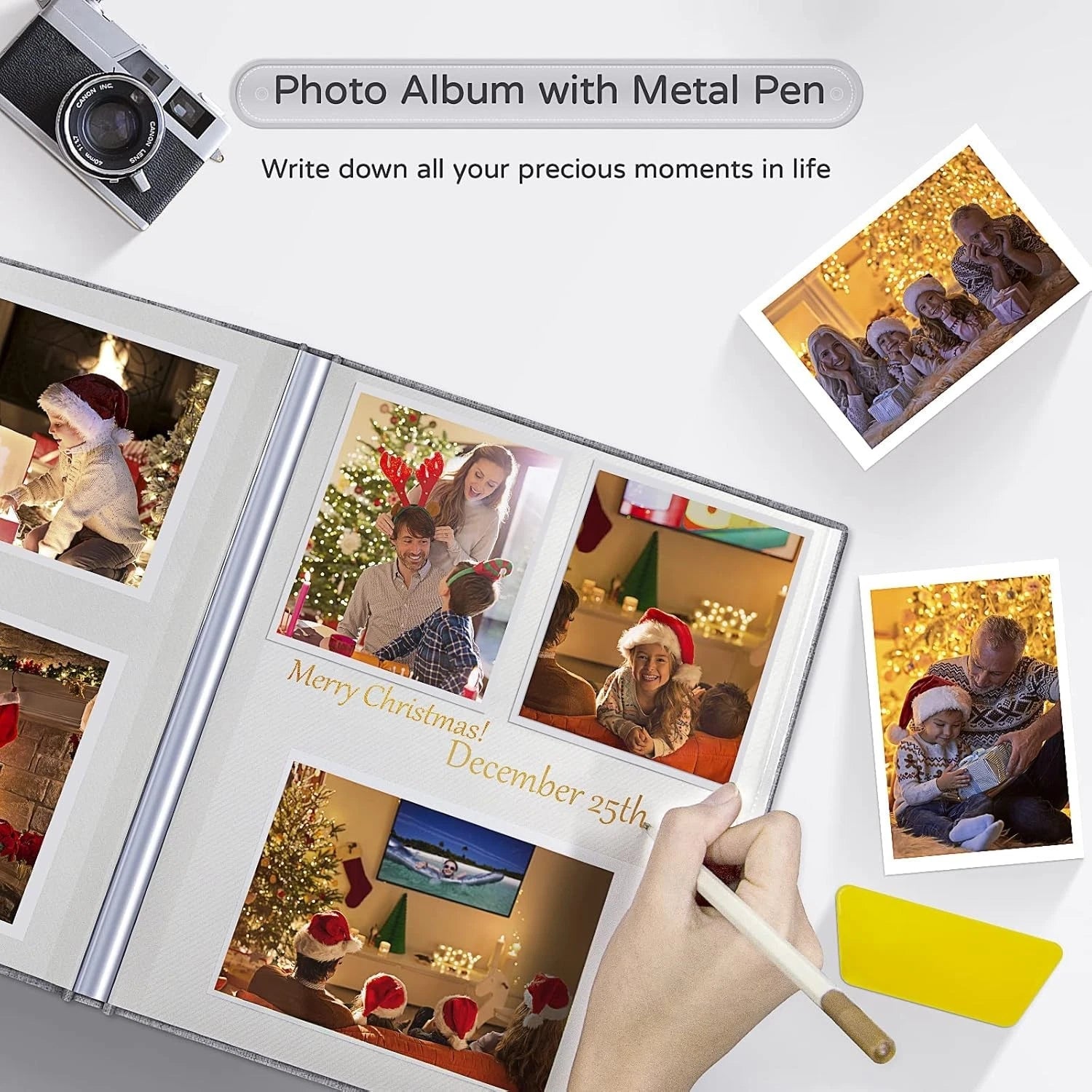 Large Photo Album, Self-Adhesive,4x6, 5x7, 8x10, Scrapbook Album,DIY Photo Book 07FC0E-D4 - KOEEK