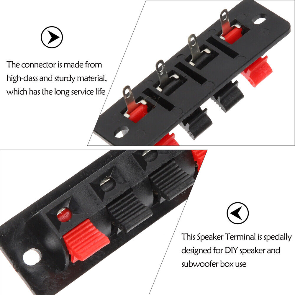 new  6 Pcs Speaker Connector Professional Stereo Terminal Connectors Speakers koeek - KOEEK