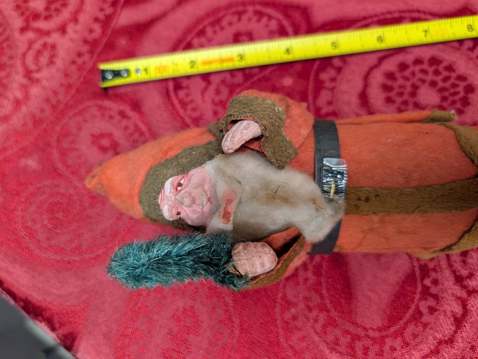 Antique German Belsnickel Father Santa 9” Candy Container Christmas Decor Paper CANDY - KOEEK