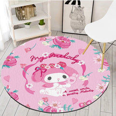 My Melody Cinnamoroll Floor Mat KUROMI Room Carpet Non-Slip Round Door Mat Rug 07FC0E-D4 - KOEEK