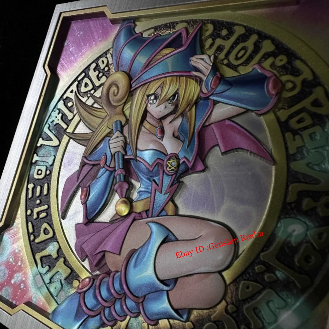 Anime Yu-Gi-Oh! Black Magician Girl Large Metal Embossed 3D Region Center Card 07FC0E-D4 - KOEEK