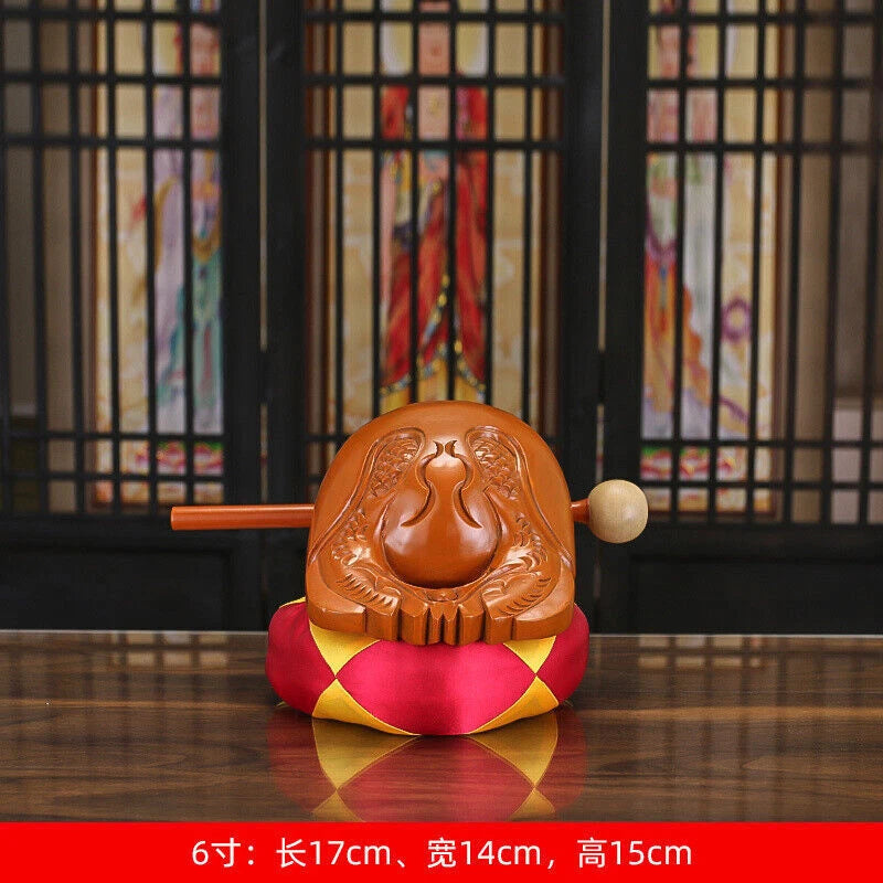 Stock Buddhist Annatto Wooden Fish Mokugyo Temple Block Zen Drum Buddhism Muyu 07FC0E-D4 - KOEEK