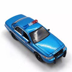 1:64 2001 Ford CrownVictoria Police Car Diecast Model BluevStaticDisplay Vehicle 07FC0E-D4 - KOEEK