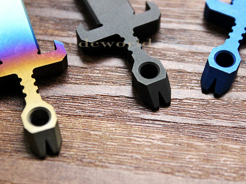 Titanium Alloy Necklace Pendant Crowbar Zipper Head outdoor Keychain EDC Tool 07FC0E-D4 - KOEEK