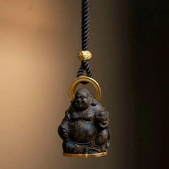 Copper Alloy Mini Buddha Amulet Pendant Necklace Chinese Style Vintage 07FC0E-D4 - KOEEK