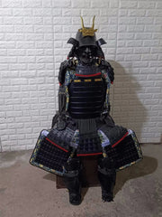 Wearable Japanese Samurai Armor Suit With Helmet Black Set Men Cosplay Custome 07FC0E-D4 - KOEEK