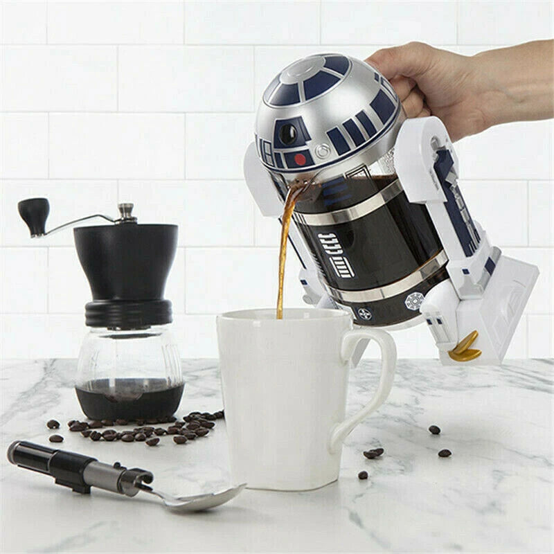 Star Wars R2-D2 Robot Manual Coffee Maker Home French Pressed coffee Machine 07FC0E-D4 - KOEEK
