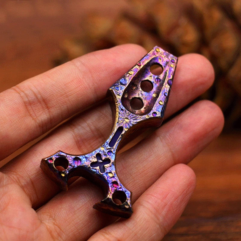 Titanium Alloy Pocket Pry Bar Crowbar Pendant Bottle Opener Keychain Multi EDC 07FC0E-D4 - KOEEK