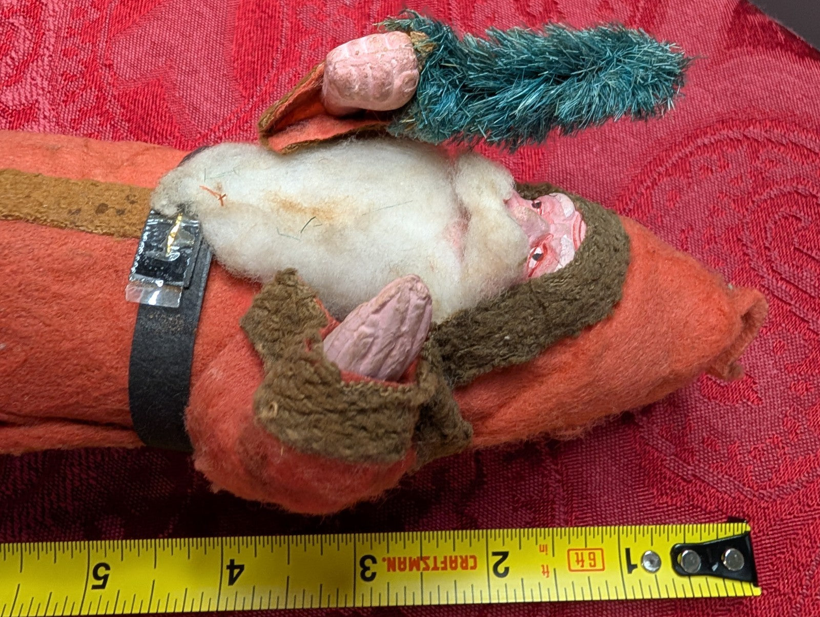 Antique German Belsnickel Father Santa 9” Candy Container Christmas Decor Paper CANDY - KOEEK