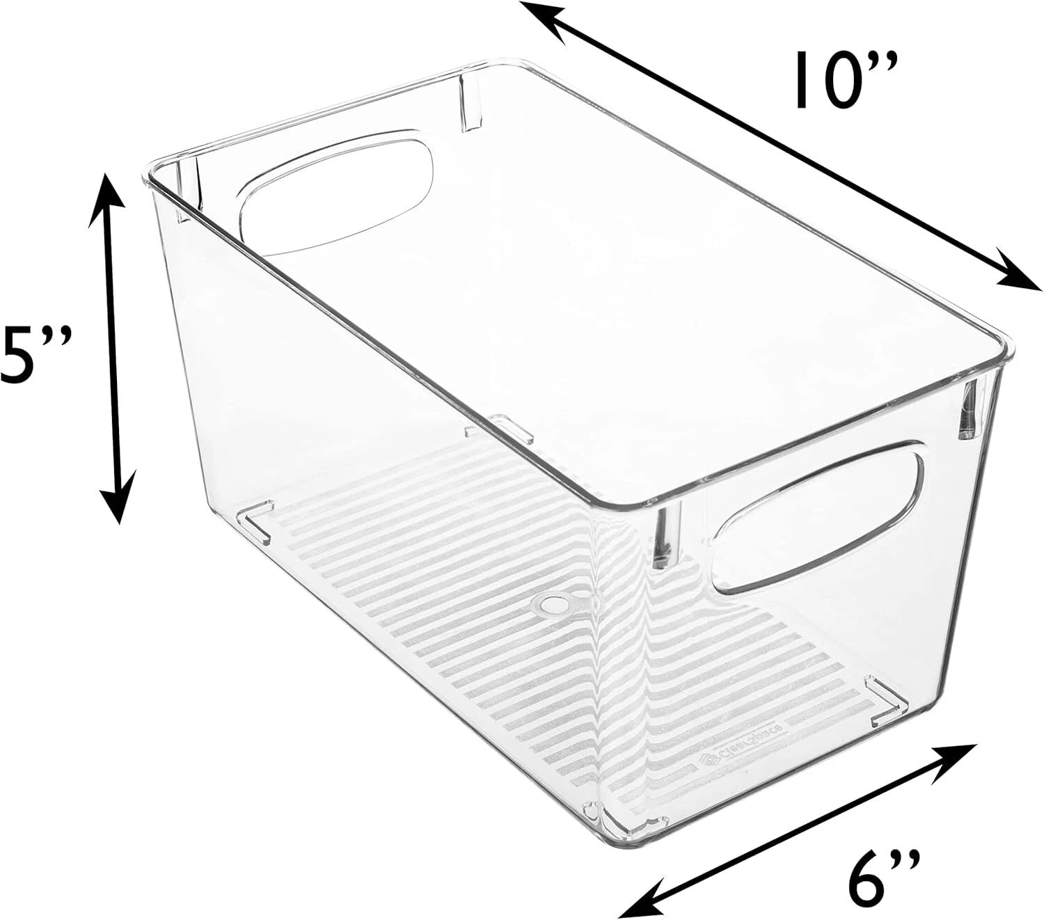 Clear Plastic Storage Bins – Perfect Kitchen Organization and Storage or Pantry 07FC0E-D4 - KOEEK