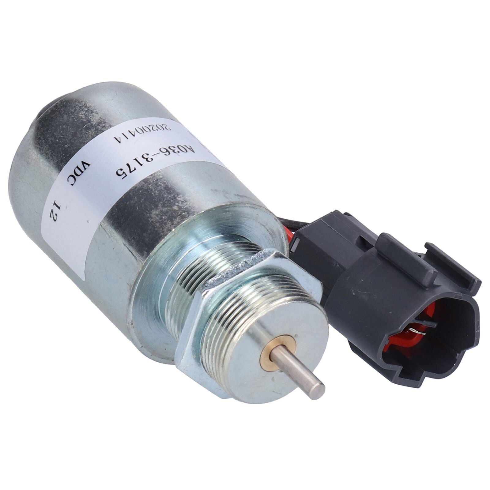 new 12V Solenoid Valve Fuel Shut Off Steel Excavator Parts A036‑3175 For koeek - KOEEK