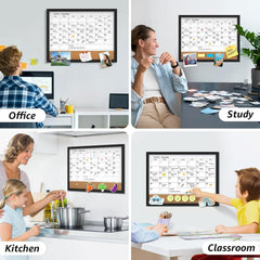new MaxGear Dry Erase Board Calendar Whiteboard for Wall, 17” 13"W x 17"H, Black MAXGEAR - KOEEK