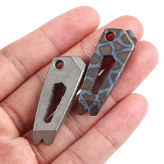 Mini Titanium Alloy Pry Bar Crowbar EDC Multi Tools Wrench Screwdriver Keychain 07FC0E-D4 - KOEEK
