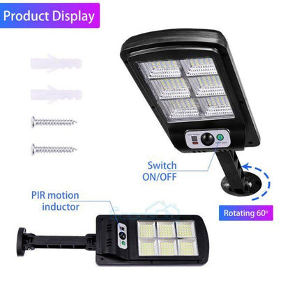 new Commercial Solar Street FloodLight LED Light Outdoor Area Dusk To Dawn Wall Lamp