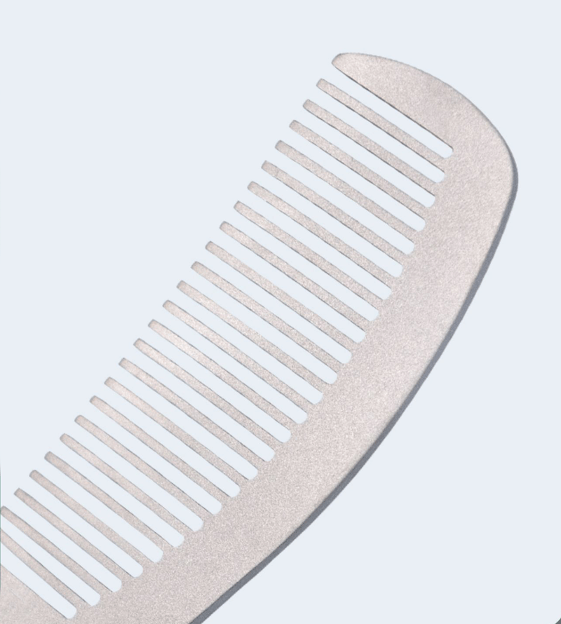 EDC Titanium keychain Antistatic Comb Unique Fashion Comb Health Hair Hole Comb 07FC0E-D4 - KOEEK