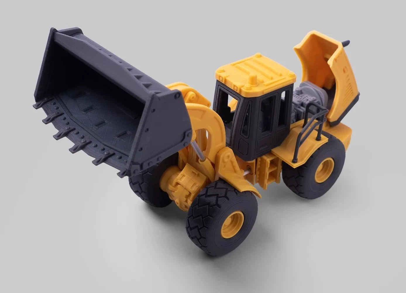 1:48Wheel Loader Model 3D Printed Assembly Engineering Vehicle DisplayOrnament 07FC0E-D4 - KOEEK