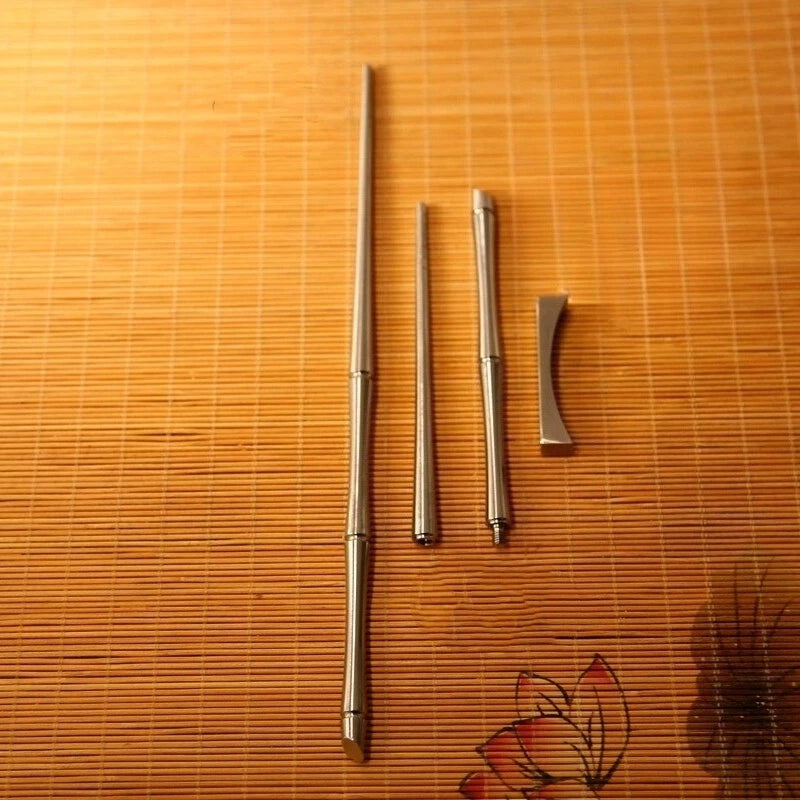 Pure Titanium Alloy Sanitary Chinese Chopsticks Non-slip Wear-resistant Solid 07FC0E-D4 - KOEEK